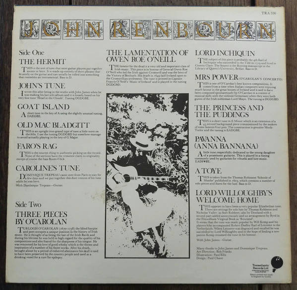John Renbourn - The Hermit (LP, Album) (Very Good Plus (VG+)) - Image 2
