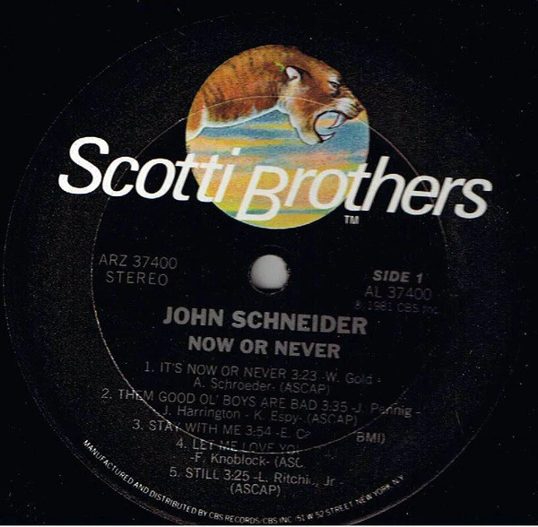 John Schneider - Now Or Never (LP) (Very Good (VG)) - Image 3
