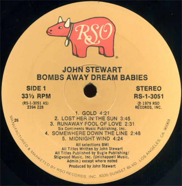 John Stewart - Bombs Away Dream Babies (LP, Album, 26 ) (Very Good Plus (VG+)) - Image 3