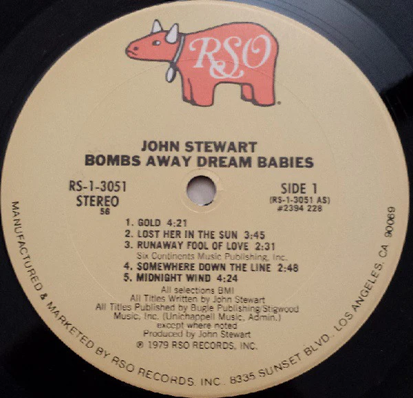 John Stewart - Bombs Away Dream Babies (LP, Album, 56-) (Very Good Plus (VG+)) - Image 3