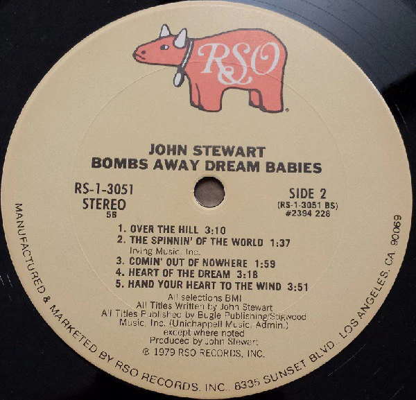 John Stewart - Bombs Away Dream Babies (LP, Album, 56-) (Very Good (VG)) - Image 4