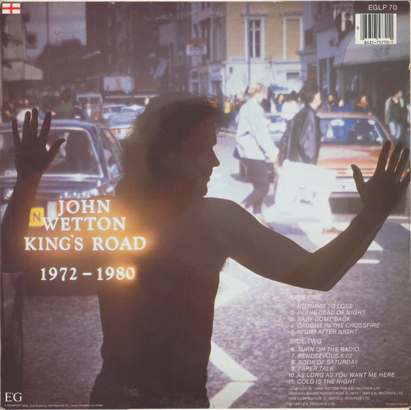 John Wetton - King's Road 1972-1980 (LP, Comp, Gra) (Near Mint (NM or M-)) - Image 2