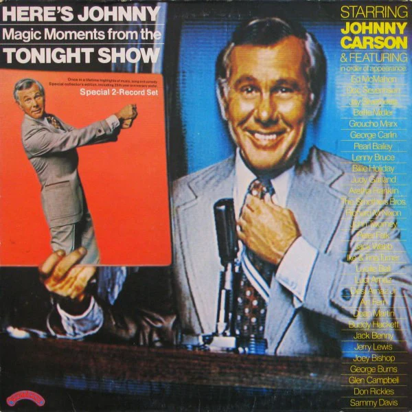 Johnny Carson - Here's Johnny.... Magic Moments From The Tonight Show (2xLP, Album, Pre) (Very Good Plus (VG+))