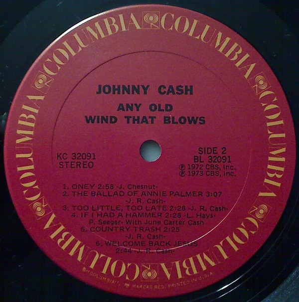 Johnny Cash - Any Old Wind That Blows (LP, Album, Ter) (Very Good Plus (VG+)) - Image 4
