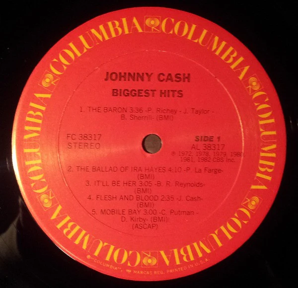 Johnny Cash - Biggest Hits (LP, Comp, Pit) (Very Good (VG)) - Image 3