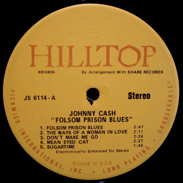 Johnny Cash - Folsom Prison Blues (LP, Comp, RE) (Very Good Plus (VG+)) - Image 3