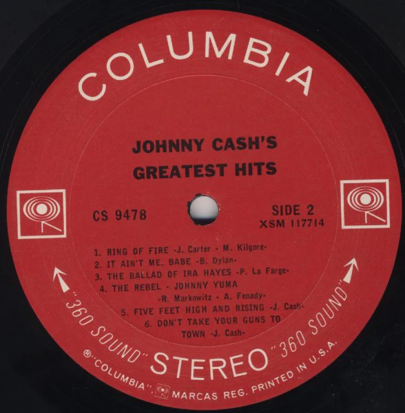 Johnny Cash - Johnny Cash's Greatest Hits (Volume 1) (LP, Comp, Pit) (Very Good Plus (VG+)) - Image 4