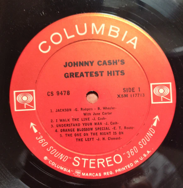 Johnny Cash - Johnny Cash's Greatest Hits (Volume 1) (LP, Comp, Ter) (Very Good (VG)) - Image 3
