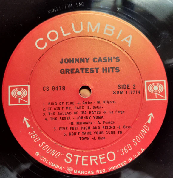 Johnny Cash - Johnny Cash's Greatest Hits (Volume 1) (LP, Comp, Ter) (Very Good (VG)) - Image 4