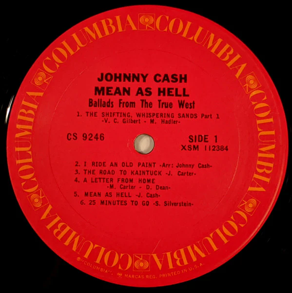 Johnny Cash - Mean As Hell! - Ballads From The True West (LP, RP, Ter) (Very Good (VG)) - Image 3