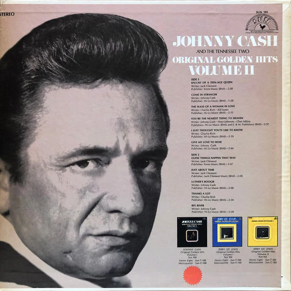 Johnny Cash & The Tennessee Two - Original Golden Hits Volume II (LP, Comp) (Good Plus (G+)) - Image 2