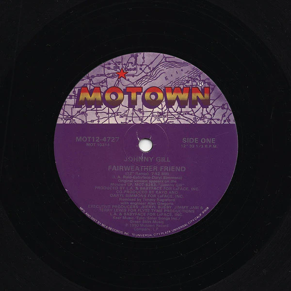 Johnny Gill - Fairweather Friend (12", Single) (Very Good Plus (VG+)) - Image 3