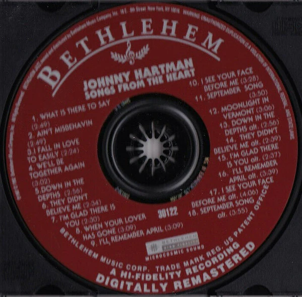 Johnny Hartman - Songs From The Heart (CD, Album, RE, RM) (Very Good Plus (VG+)) - Image 3