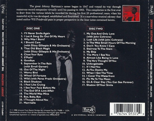 Johnny Hartman - The Johnny Hartman Collection 1947-1972 (2xCD, Comp, RM) (Very Good Plus (VG+)) - Image 2