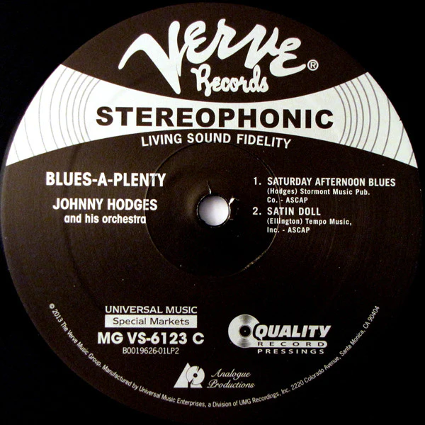 Johnny Hodges And His Orchestra - Blues A-Plenty (2x12", Album, Ltd, RE, 200) (Mint (M)) NEW & SEALED - Image 5