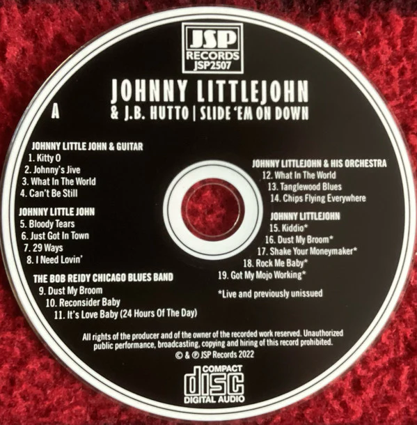 Johnny Littlejohn* & J.B. Hutto - Slide 'Em On Down Chicago Slide Guitar 1966-1992 (2xCD) (Mint (M)) - Image 5