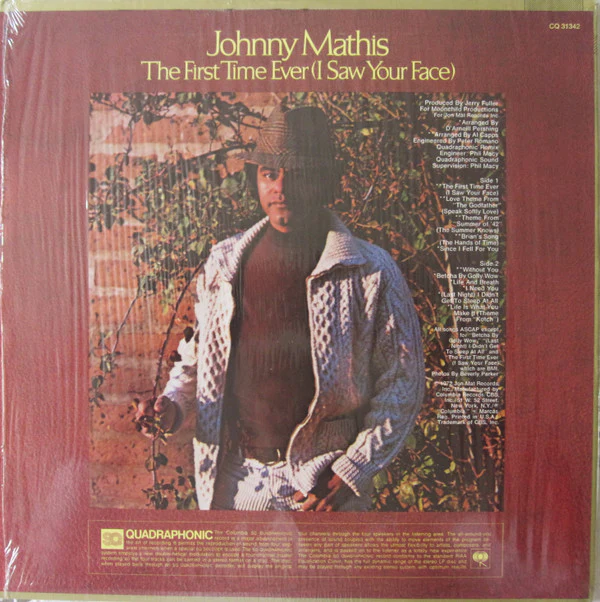 Johnny Mathis - The First Time Ever (I Saw Your Face) (LP, Album, Quad) (Very Good Plus (VG+)) - Image 2