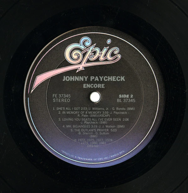 Johnny Paycheck - Encore (LP, Comp) (Very Good Plus (VG+)) - Image 4