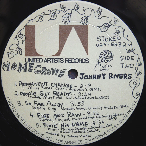 Johnny Rivers - Home Grown (LP, Album, Res) (Very Good Plus (VG+)) - Image 5