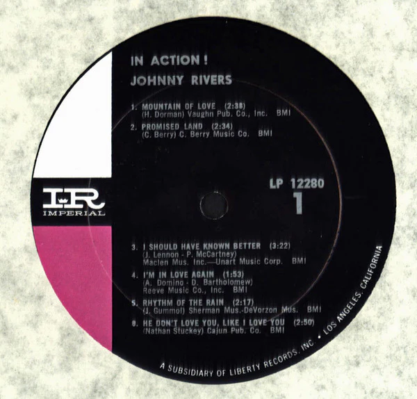 Johnny Rivers - In Action! (LP, Album) (Very Good Plus (VG+)) - Image 3