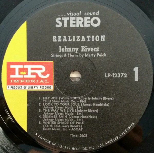 Johnny Rivers - Realization (LP, Album, RP, Gat) (Very Good (VG)) - Image 4