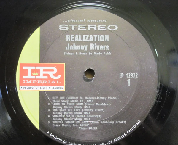 Johnny Rivers - Realization (LP, Album, Ter) (Very Good Plus (VG+)) - Image 3