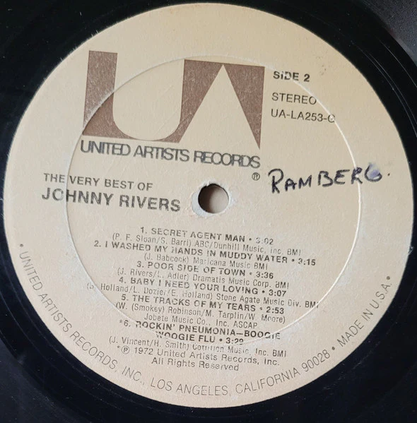 Johnny Rivers - The Very Best Of Johnny Rivers (LP, Comp) (Very Good Plus (VG+)) - Image 4