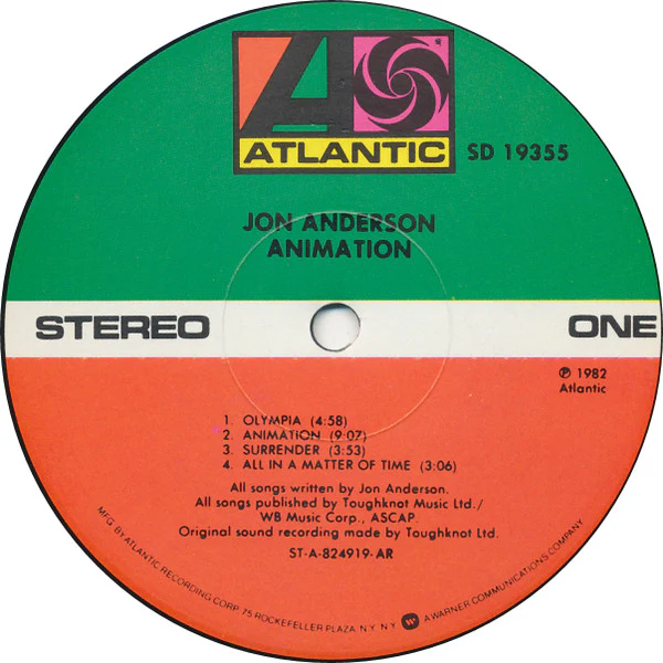 Jon Anderson - Animation (LP, Album, All) (Very Good Plus (VG+)) - Image 3