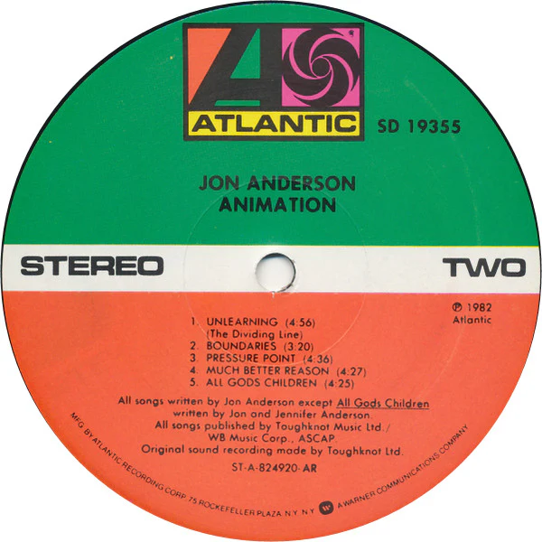 Jon Anderson - Animation (LP, Album, All) (Very Good Plus (VG+)) - Image 4
