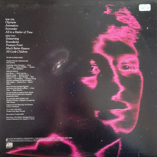 Jon Anderson - Animation (LP, Album, Spe) (Near Mint (NM or M-)) - Image 2