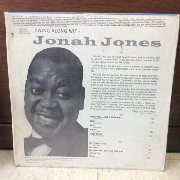 Jonah Jones - Swing Along With Jonah Jones (LP, Comp, Mono) (Very Good Plus (VG+)) - Image 2