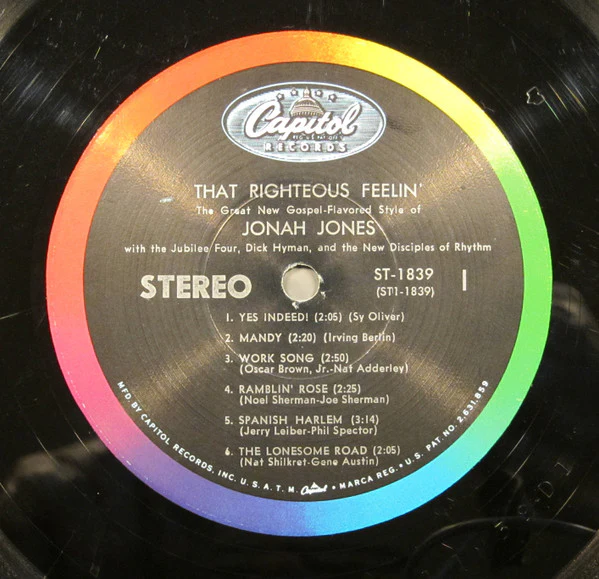 Jonah Jones - That Righteous Feelin' (LP, Album) (Very Good (VG)) - Image 3