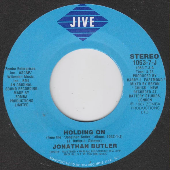 Jonathan Butler - Holding On (7") (Very Good Plus (VG+)) - Image 3