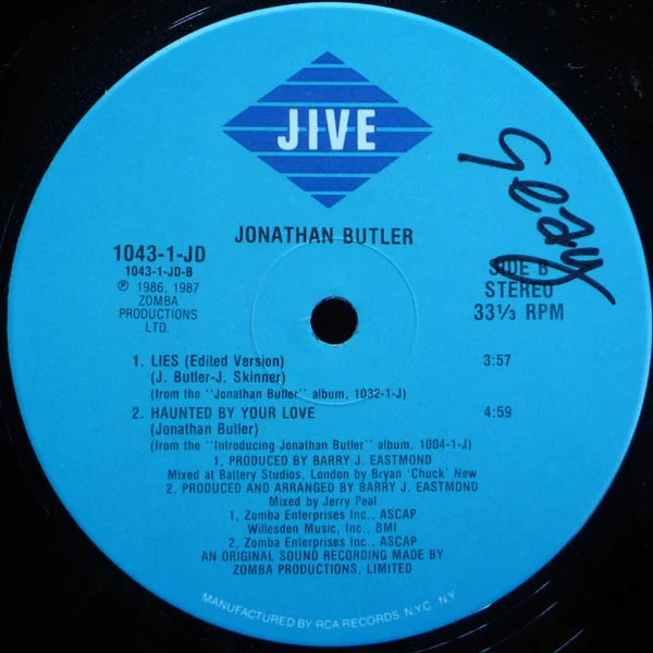 Jonathan Butler - Lies (12") (Near Mint (NM or M-)) - Image 2