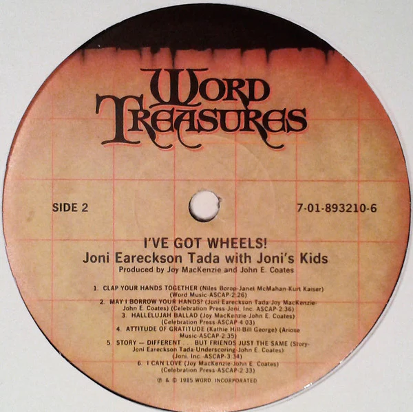 Joni Eareckson Tada With Joni's Kids - I've Got Wheels (LP) (Very Good Plus (VG+)) - Image 4