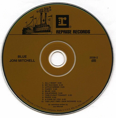 Joni Mitchell - Blue (HDCD, Album, RE, RM) (Very Good Plus (VG+)) - Image 3