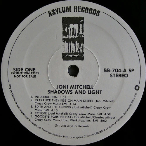 Joni Mitchell - Shadows And Light (2xLP, Album, Promo, Spe) (Very Good (VG)) - Image 4
