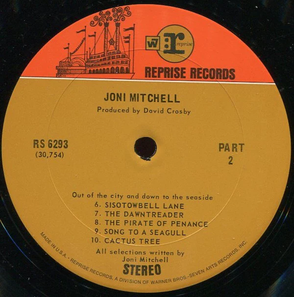 Joni Mitchell - Song To A Seagull (LP, Album, Pit) (Very Good Plus (VG+)) - Image 5