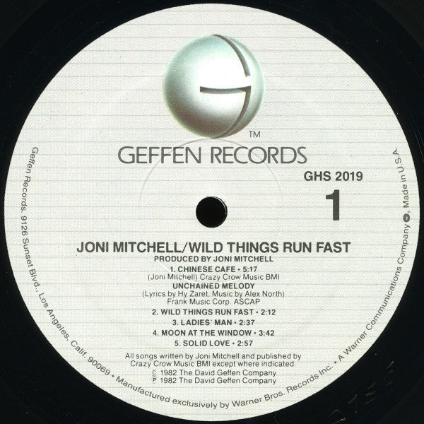 Joni Mitchell - Wild Things Run Fast (LP, Album, Spe) (Very Good Plus (VG+)) - Image 4