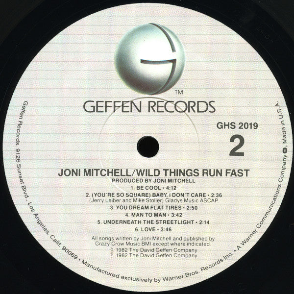 Joni Mitchell - Wild Things Run Fast (LP, Album, Spe) (Very Good Plus (VG+)) - Image 5