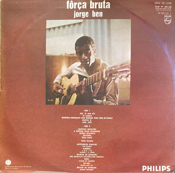 Jorge Ben - Fôrça Bruta (LP, Album, Mono) (Very Good (VG)) - Image 2