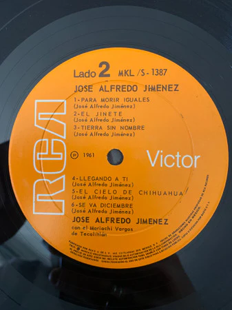 José Alfredo Jiménez - La Enorme Distancia (LP, Album) (Very Good Plus (VG+)) - Image 4