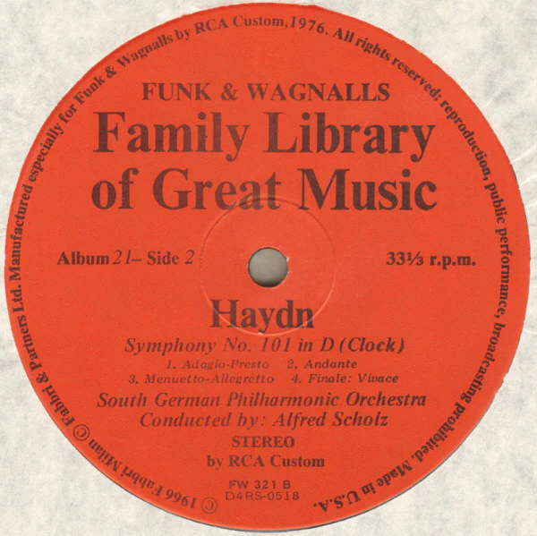 Joseph Haydn - The Surprise Symphony / The Clock Symphony (LP) (Very Good Plus (VG+)) - Image 4