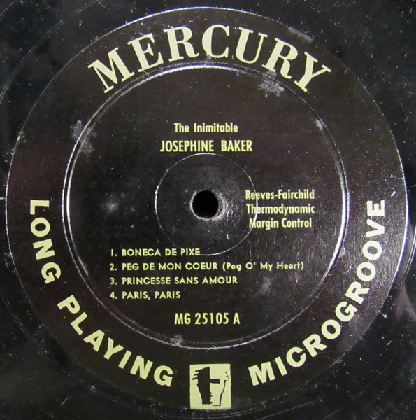 Josephine Baker - The Inimitable Josephine Baker (10", Mono) (Very Good Plus (VG+)) - Image 3