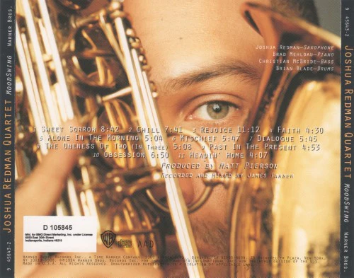 Joshua Redman Quartet - MoodSwing (CD, Album, Club, ARC) (Very Good Plus (VG+)) - Image 2