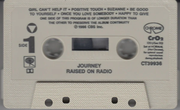 Journey - Raised On Radio (Cass, Album, Chr) (Very Good Plus (VG+)) - Image 5
