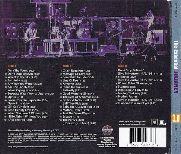 Journey - The Essential Journey (3xCD, Comp, Ltd, RM, 3.0) (Very Good (VG)) - Image 2