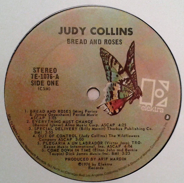 Judy Collins - Bread & Roses (LP, San) (Near Mint (NM or M-)) - Image 3