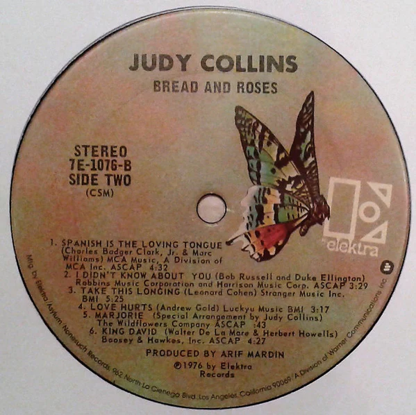 Judy Collins - Bread & Roses (LP, San) (Near Mint (NM or M-)) - Image 4