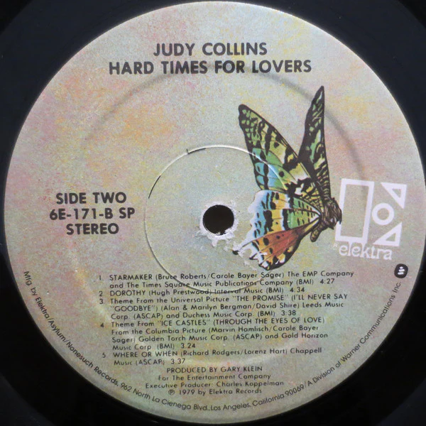 Judy Collins - Hard Times For Lovers (LP, Album, SP ) (Very Good Plus (VG+)) - Image 4